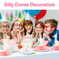 18 Pcs One Silly Goose Birthday Decorations,Silly Goose Birthday Honeycomb Centerpieces Pink Ballerina Birthday Centerpieces Table Decor for 1st
