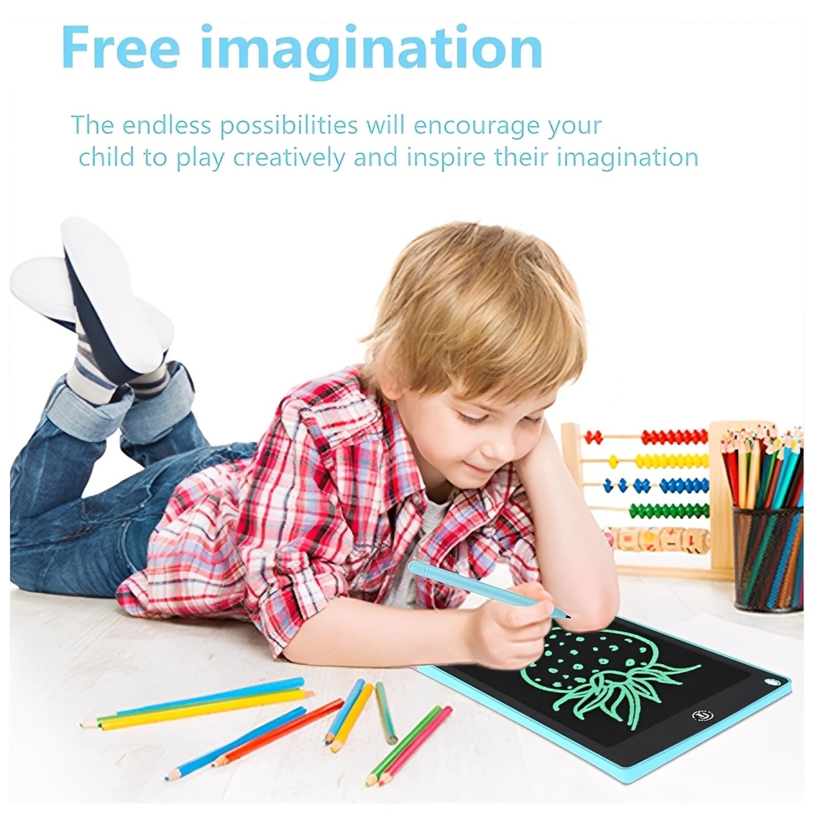 AYIYAKE LCD Writing Tablet for Kids, Electronic Drawing Writing Board, Learning Educational Toddler Drawing Board Toys for Age 6+Years Old Boys Girls
