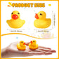 Teling 200 Pcs Mini Rubber Ducks in Bulk Yellow Small Rubber Ducks Bulk Tiny Squeak Duckies for Birthday Party Favor Gift(1.57 x 1.57 x 1.18 Inch)