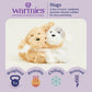 warmies Hugs Duo Microwavable & Weighted Stuffed Animals, Puppy - Heatable Plush for Warmth & Cool Relief - Weighted Plushies- Heated Plushie