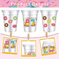 tmlfep 67 party decoration cups 67 Ice Cream Drip Plastic Cups, 50pcs 12 oz 67 Meme theme Ice Cream Drip Disposable Cups for for Birthday Baseball