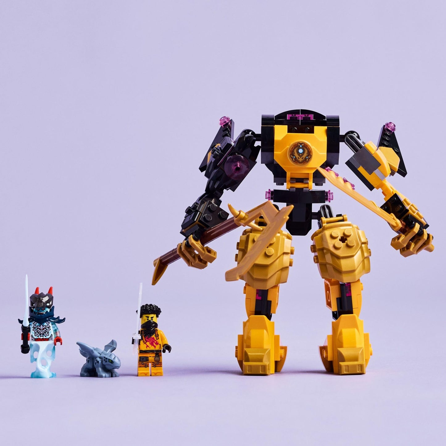 LEGO NINJAGO Arin’s Spinjitzu Battle Mech Building Toy - Ninja Building Set for Kids, Ages 7+ - with Arin, Baby Ryu, & Villain Minifigures - Gift Idea