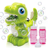 Bundaloo Dino Bubble Blower for Kids, Automatic Bubble Machine with Lights & Sounds, Includes 2 Bottles of Bubble Solution & Funnel, Fun Dinosaur