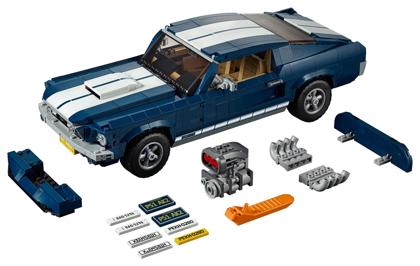 LEGO Creator Expert Ford Mustang 10265 Building Set - Exclusive Advanced Collector's Car Model, Featuring Detailed Interior, V8 Engine, Home and