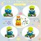 QOQ Easter Egg Building Toy, Fillable Easter Egg and Chick Micro Mini Bricks Set for Adults Kids Boys Girls Age 8+, Basket Stuffer or Gift Idea
