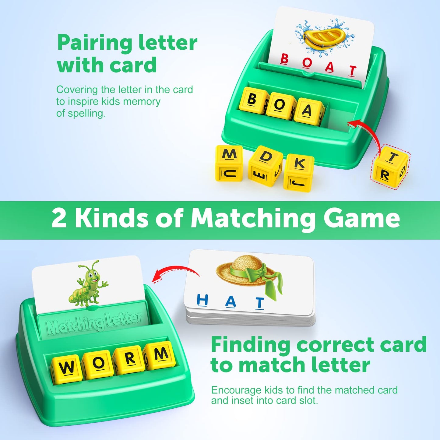 Educational Toys for 3 4 5 Year Old for Toddlers 2-4 Year Matching Letter Games for 3-5 Montessori Toys for Kids Toy for Ages 2-4 4-6 Birthday