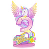 Unicorn Birthday Decorations Wooden Unicorn Number 3 Sign Table Centerpiece