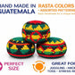 Funny Guy Mugs Footbag Balls 3 Pack Handmade Crocheted Kick Toss Balls from Guatemala Assorted Patterns Rasta