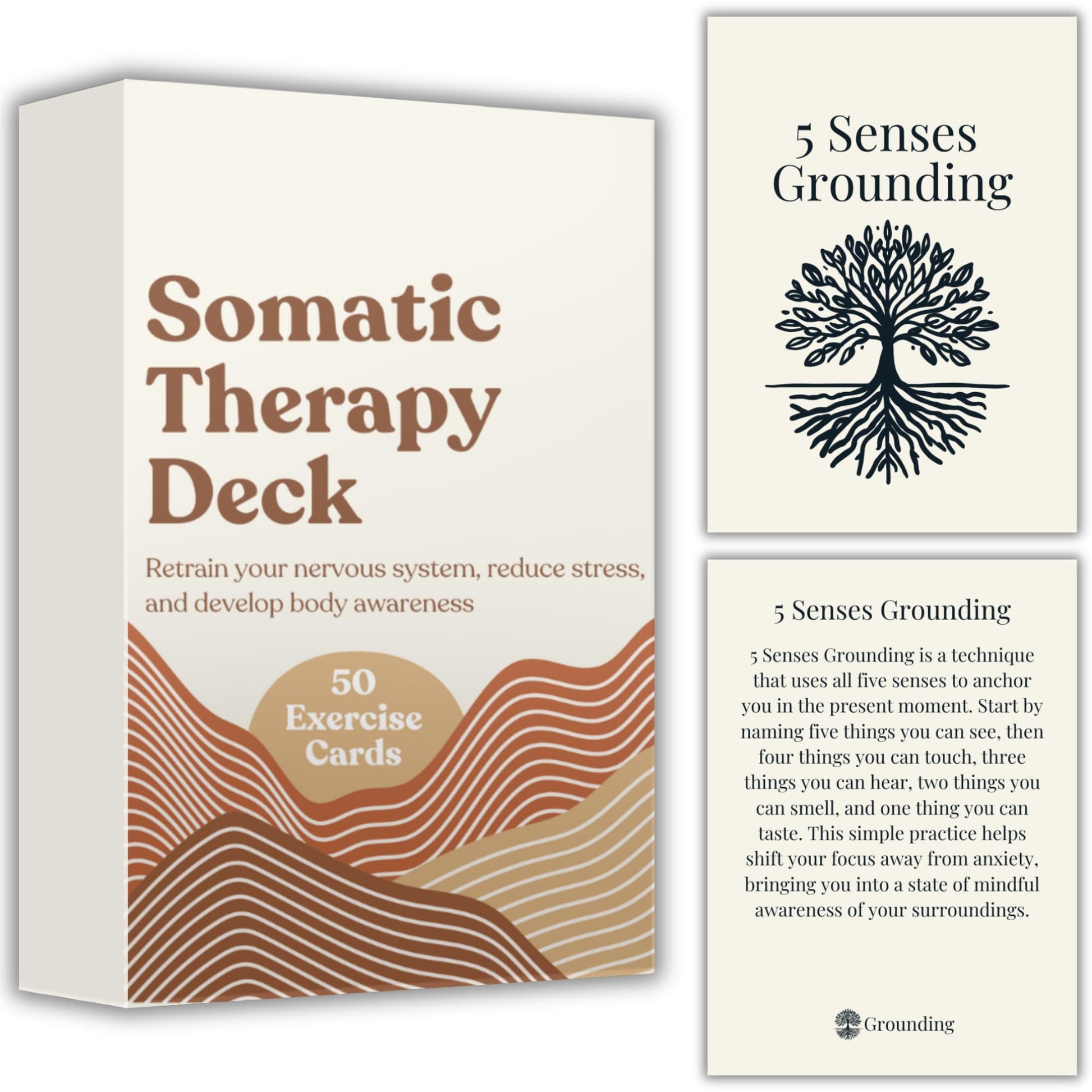 Somatic Therapy Cards with Exercises to Reset Your Nervous System, Relieve Anxiety, Soothe Stress, and Reconnect Through Mindfulness, Breathwork,