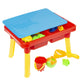 HEY! PLAY! Water Table with Lid and Toys - Playset with 2 Sensory Bins for Sand or Water - Toddler Activity Set for Beach, Backyard or Classroom