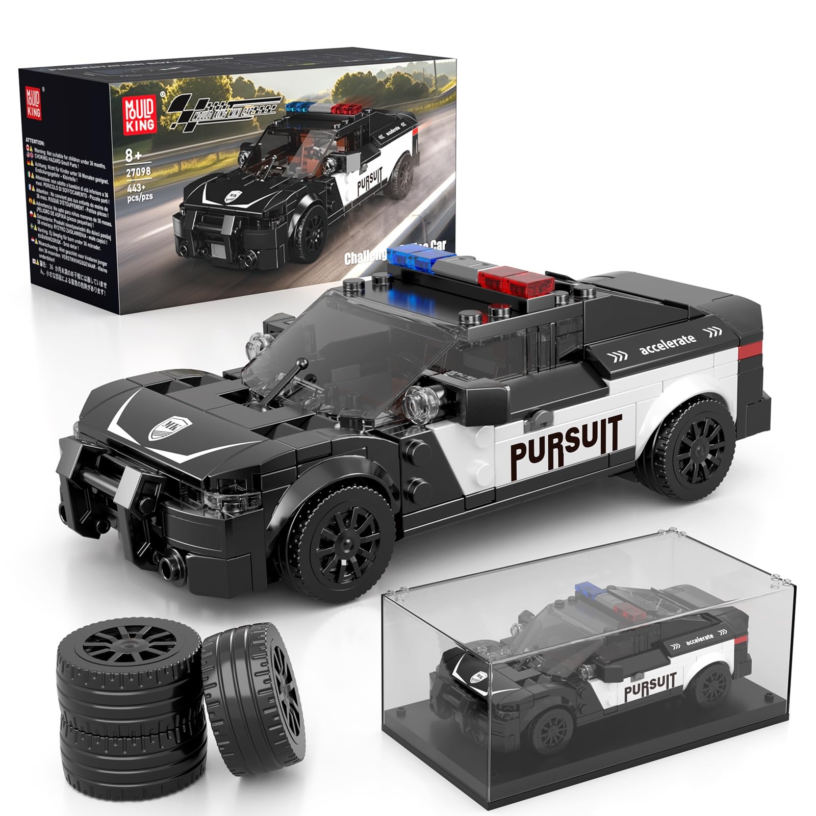 Mould King Speed Champion Hellcat Car Building Kits, MOC Racing Car Toys Model, Vehicle Blocks Set Suitable for Boys to Build, House Decoration Gifts