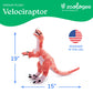 The Petting Zoo Velociraptor Stuffed Animal Plushie, Gift for Kids, Dinosaur Animals, Red Velociraptor Dinosaur Plush Toy, 19 inches