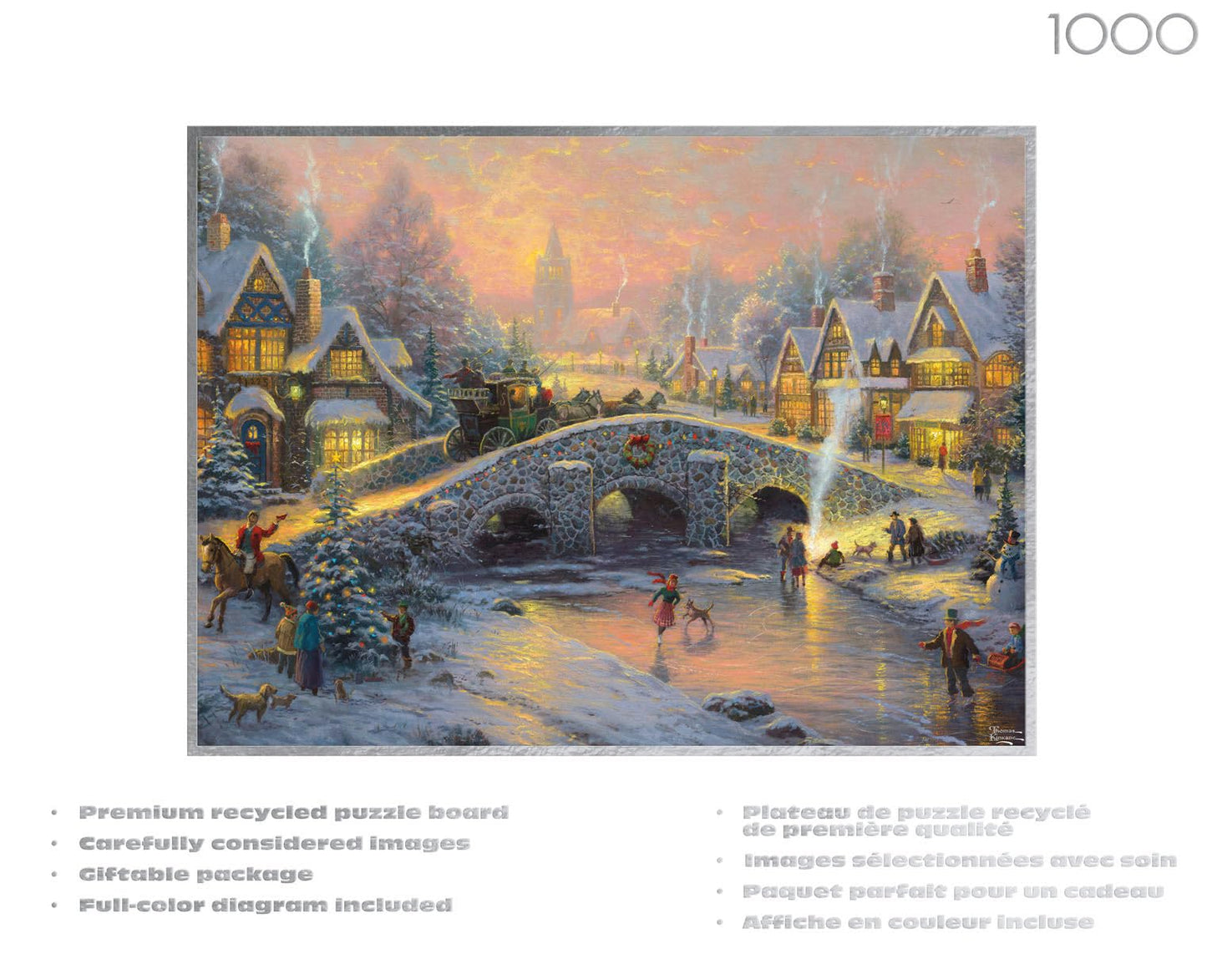 Buffalo Games - Thomas Kinkade Spirit of Christmas - 1000 Piece Puzzle