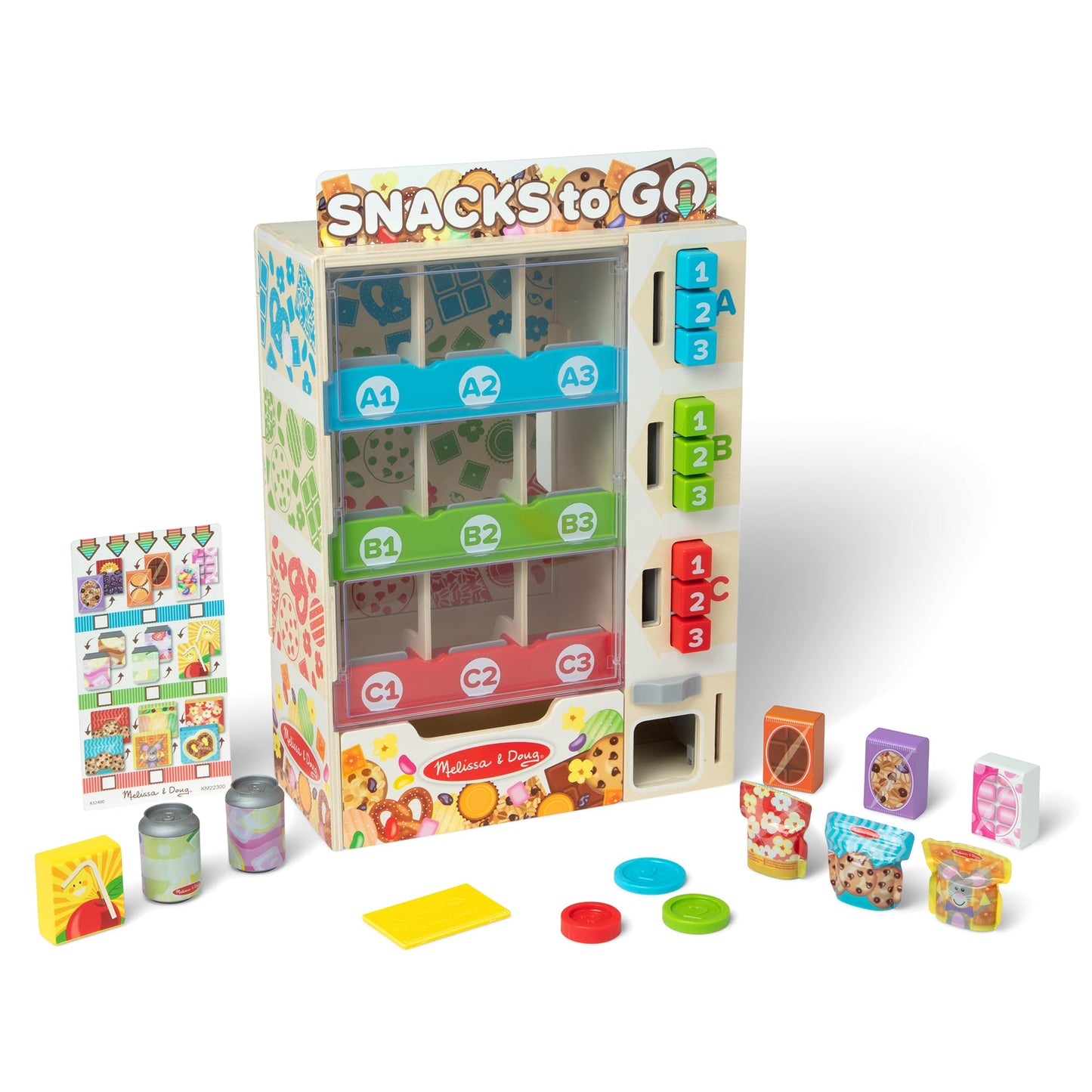 Melissa & Doug Wooden Vending Machine Play Set