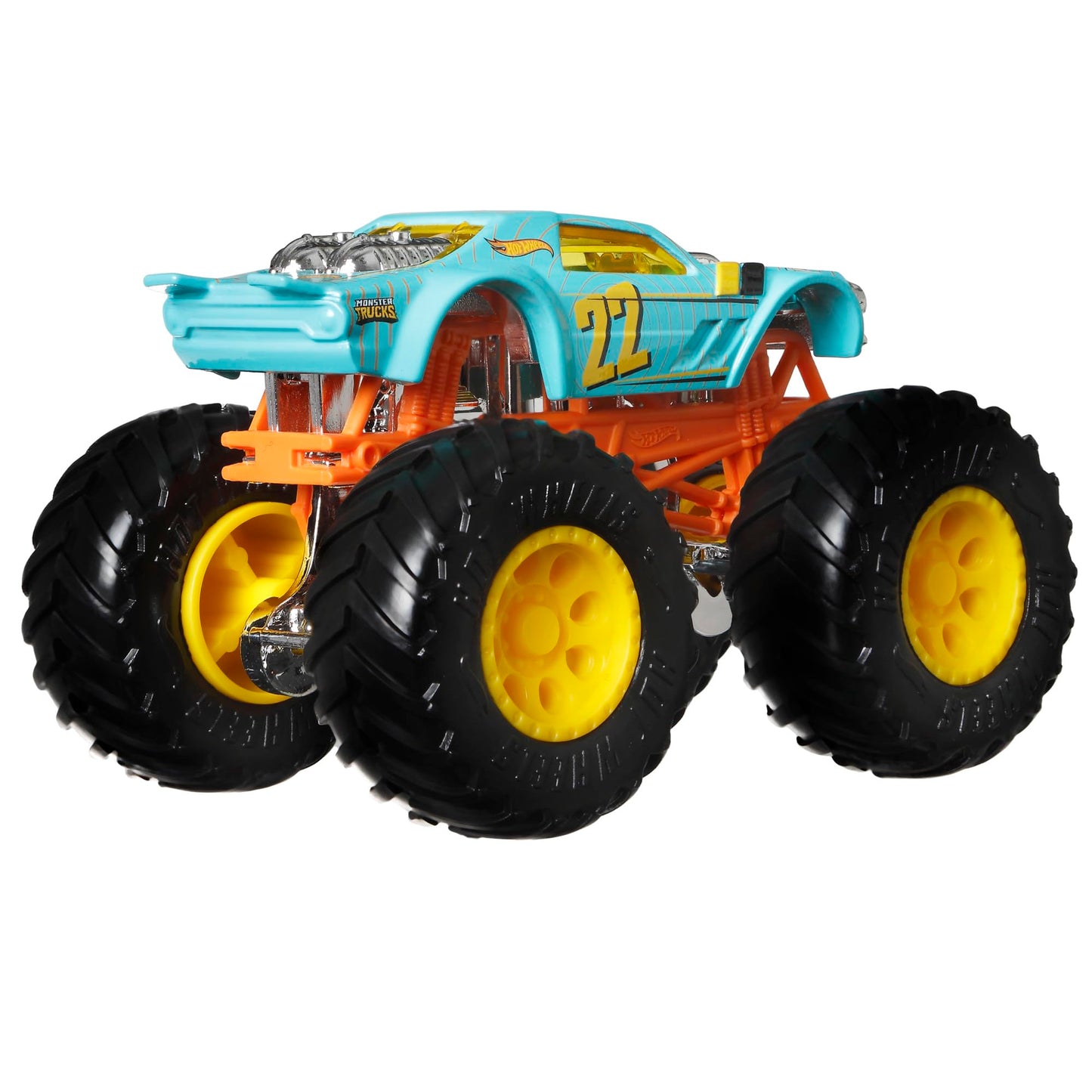 Hot Wheels Monster Trucks Night Shifter 1:64 Scale Die-Cast Truck With Connect And Crash Car For Kids