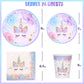 LIUGUSUN Unicorn Party Supplies Rainbow Unicorn Plates and Napkin Sets for Baby Shower First Girls Birthday Party Decorations Afternoon Tea Pool