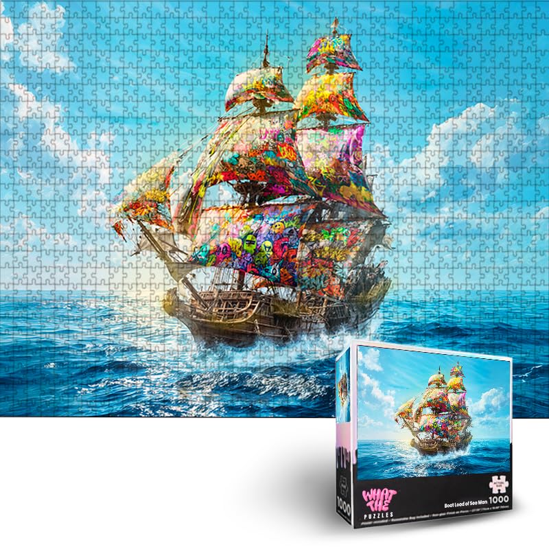 Funny Adult Humor 1000 Piece Jigsaw Puzzle - Raunchy Gag Gift, Trippy Colorful Art, Non-Glare Pieces - Hilarious Gift for Adults Who Love Dirty Humor