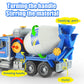 ANJARU Big Cement Mixer Truck Toys Engineering car Lights Sounds,Friction Powered Push car?Go Construction Vehicles Toddlers Boys Toy and Girl Gift