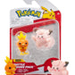 Pokemon Torchic Clefairy Battle Feature 2 Figure Set Action Ready
