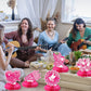 LOONELO 9pcs Breast Cancer Awareness Honeycomb Centerpieces Decorations, Pink Ribbon Centerpiece Table Toppers, Faith Strength Courage Table