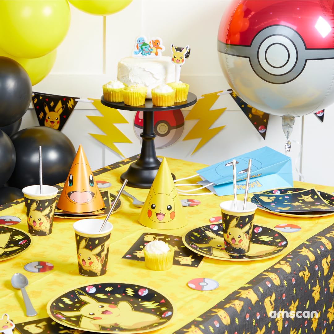 amscan Pokemon 9917108 Children's Birthday Party Paper Tablecloth 1.8 m x 1.2 m