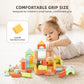 SproutSpace 100pcs Building Blocks for Toddlers 1-3, Wooden Blocks for Kids with Storage Bucket and Shape Sorter, Stacking Toys or 1 2 3 Year Old