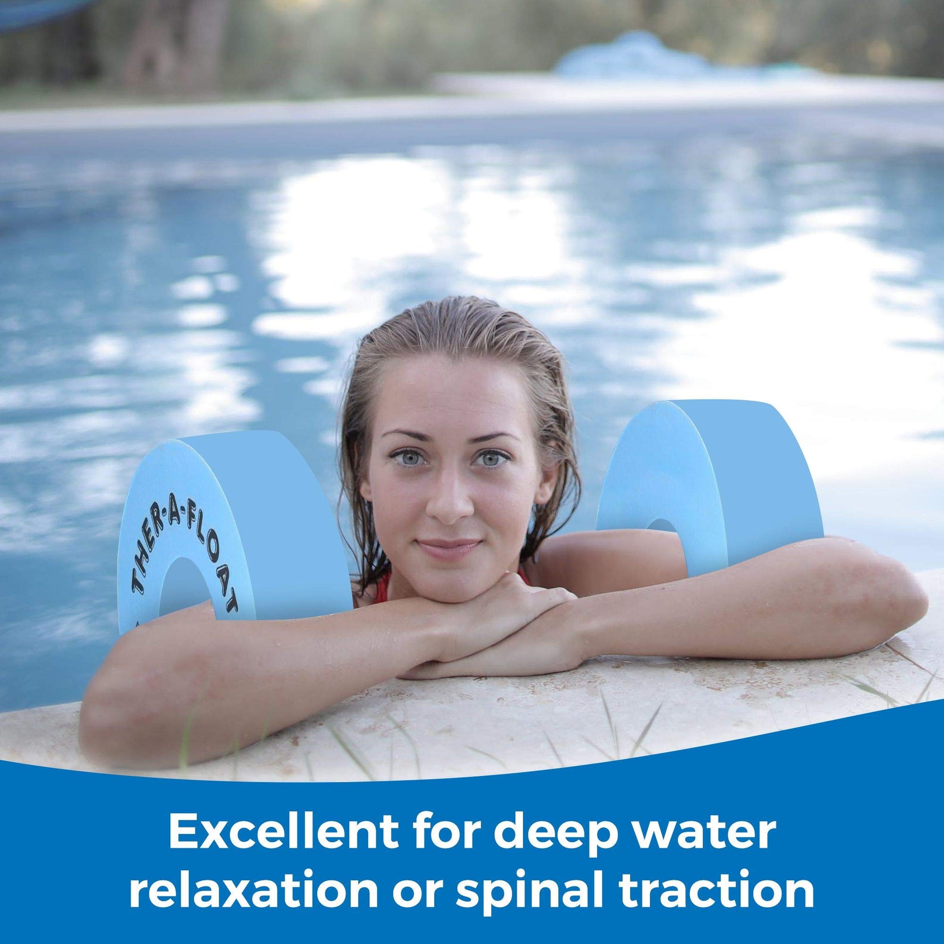 Water Gear Ther-A-Float Rings - Arm Floating Ring Device for Deep Water Exercise - Aquatic Sports Workout - Sleeves Bands for Vertical Suspension