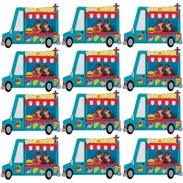 Fun Express Food Truck VBS Picture Frame Magnet Craft Kit - VBS Vacation Bible School Supplies/Decor - Makes 12
