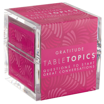 TableTopics Gratitude Conversation Cards for Family & Friends, 135 Heartfelt Questions for Connection at Dinnertime, Game Night, Parties