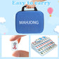 American Mahjong Game Set,Mahjong Set,Complete Mahjong Tile Set with 144 White Tiles (1.2’’),4 Tile rulers,4 dice,1 Bag,100 Chips,Instruction