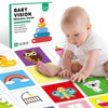 40 Pages Colorful High Contrast Baby Cards, Visual Stimulation Cards, Tummy Time Card for Babies 18-36 Months, High Contrast Card, Baby Toys