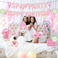 Spa Party Decorations Banner Spa Birthday Party Supplies for Girls Women with Spa Birthday Banner Hanging Ceiling for Sleepovers Slumber Makeup