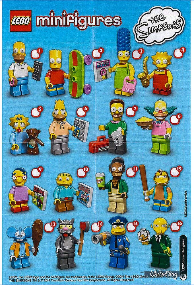 Lego 71005 The Simpson Series Krusty The Clown Simpson Character Minifigures