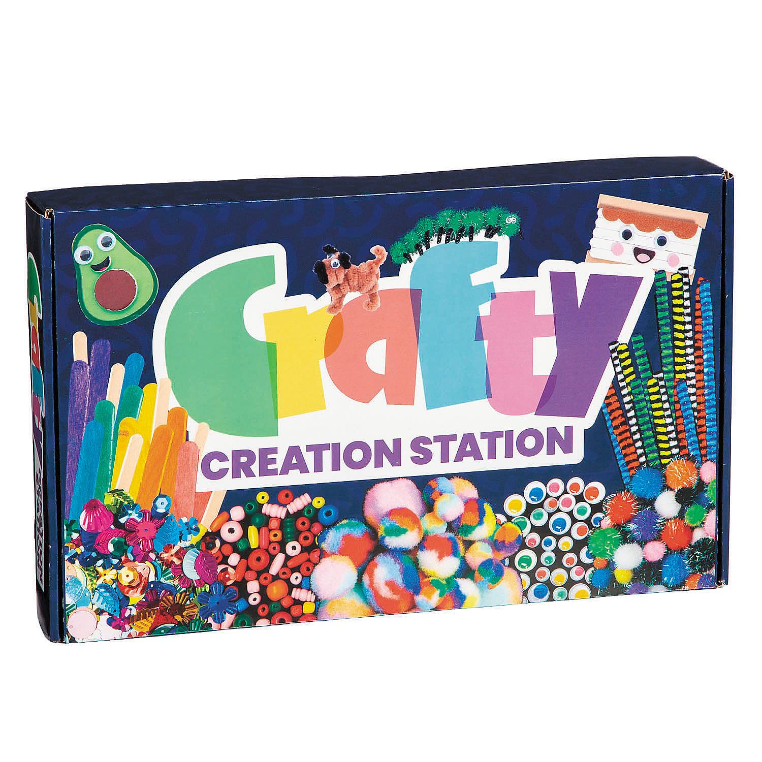 Fun Express 10 3/4" x 17 1/2" Crafty Creation Station Craft Supplies Box