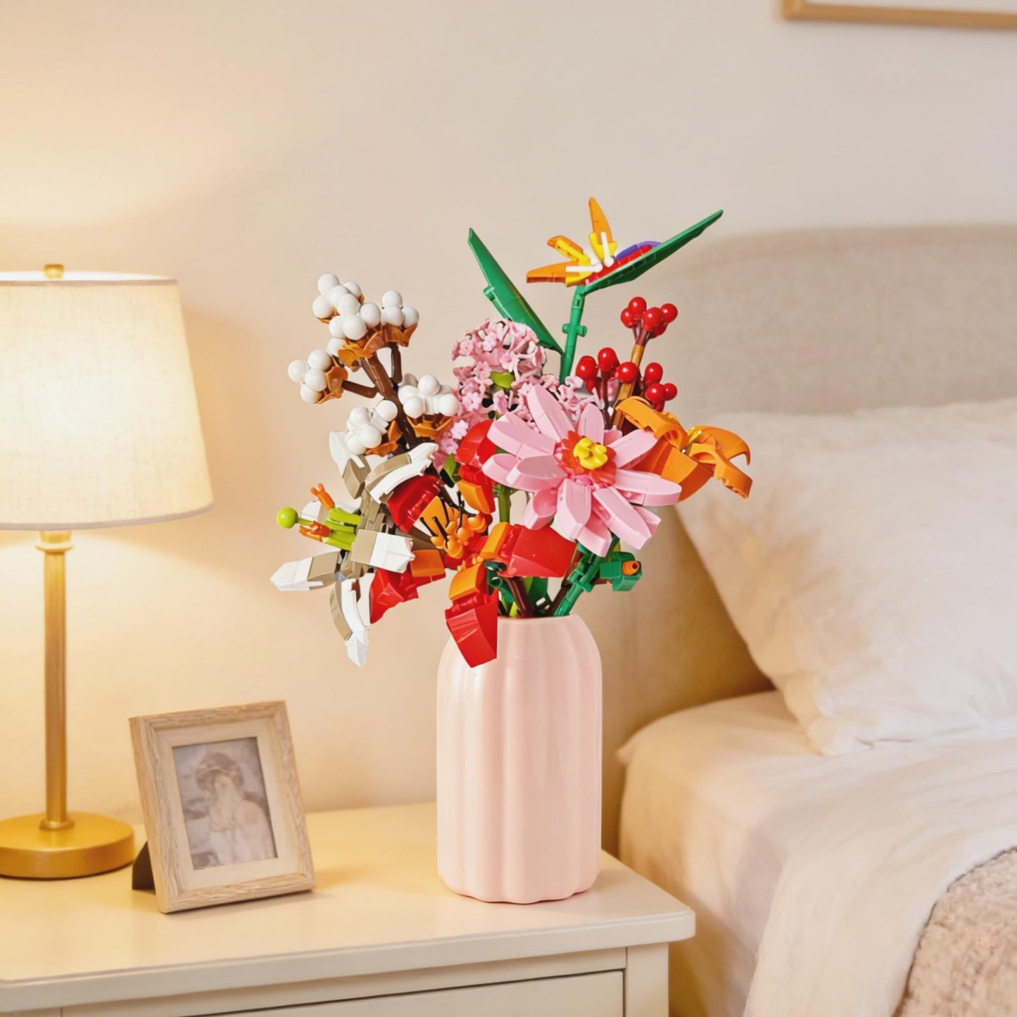 Sawaruita Flower Bouquet Botanicals Building Blocks Set for Adults