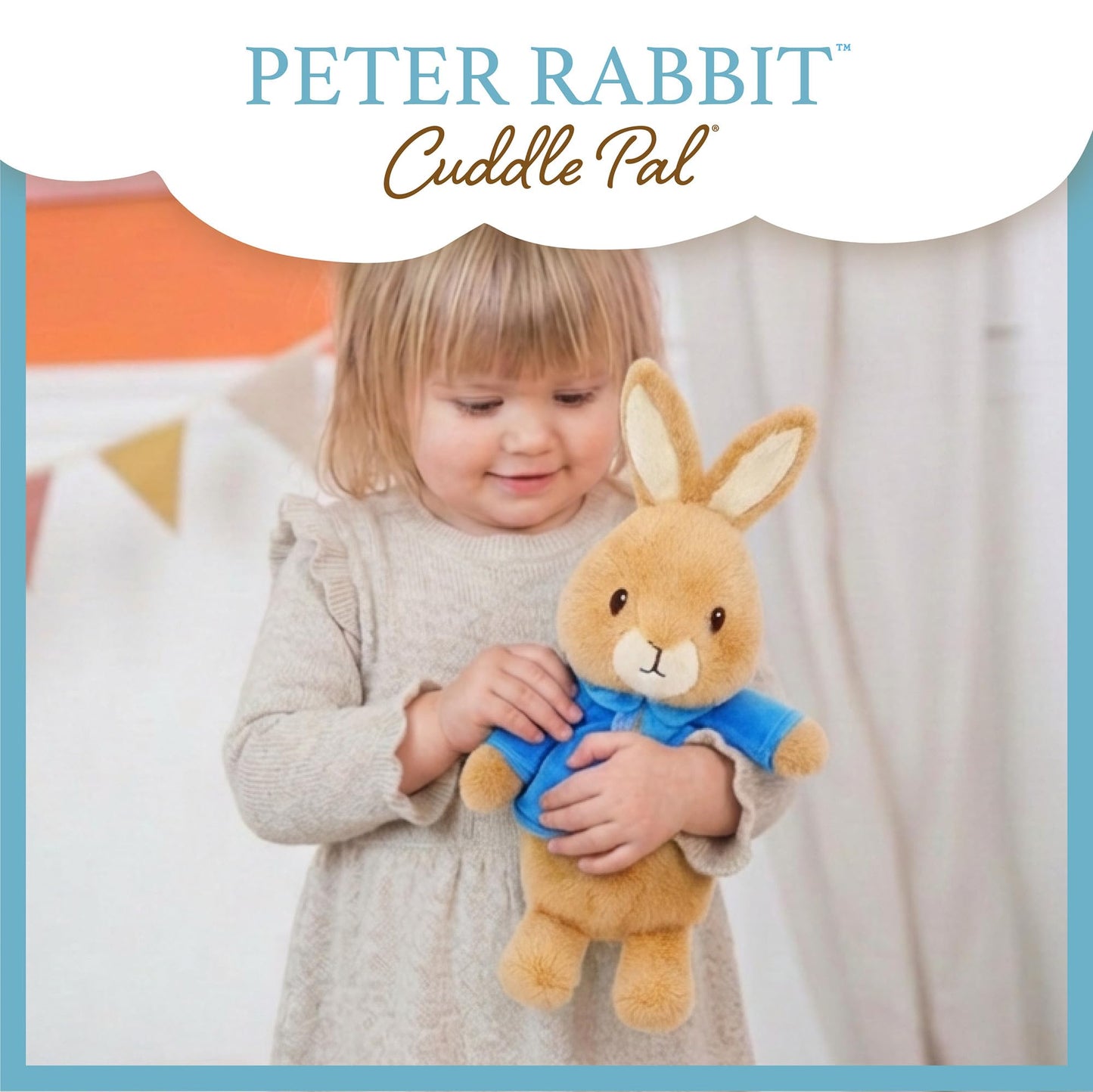 Kids Preferred Cuddle Pal - Beatrix Potter Peter Rabbit Plush 14 Inch - Stuffed Animal for Babies & Newborn - Baby’s First Plush Blankie