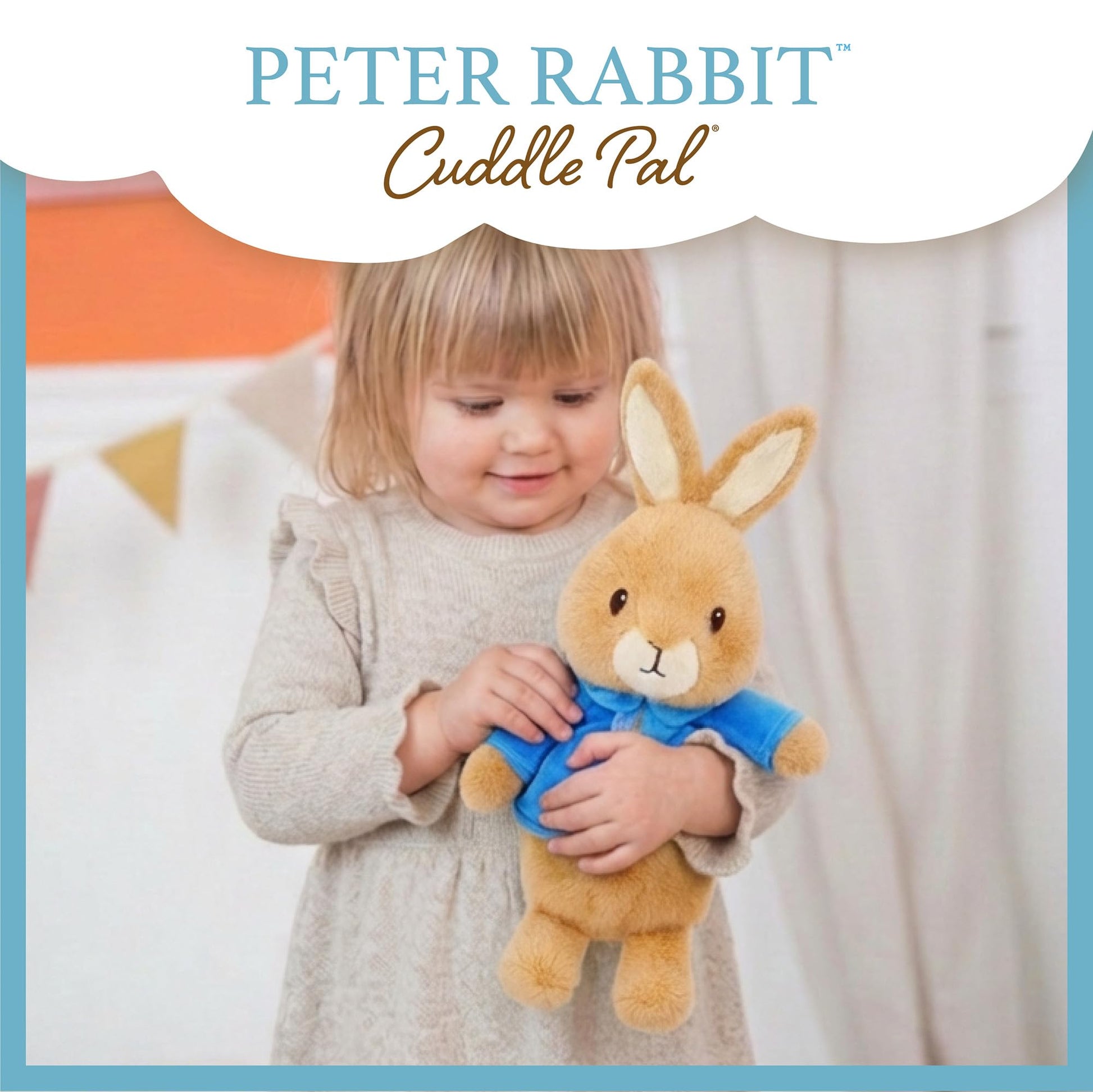 Kids Preferred Cuddle Pal - Beatrix Potter Peter Rabbit Plush 14 Inch - Stuffed Animal for Babies & Newborn - Baby’s First Plush Blankie