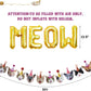 Bessmoso Cat Party Decorations Cat Birthday Banner Meow Letter Balloons Cat Happy Birthday Banner Garland Sign for Photo Props Cat Birthday