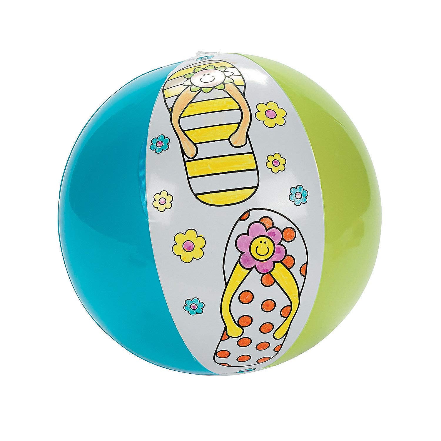 Color Your Own Flip Flop Beach Balls - Crafts for Kids and Fun Home Activities
