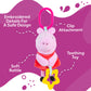 Kids Preferred Peppa Pig Take Along Activity Toy - Baby Toy, Star Teether, Rattle, Sensory Toy, 9 Inches, On-The-Go Clip, Ages 0 Months and Up