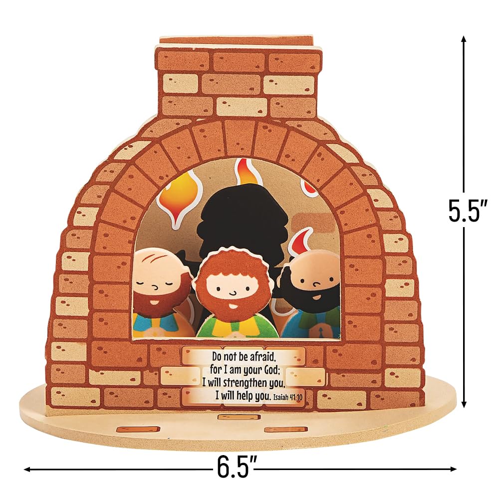 Fun Express 3D Fiery Furnace CK - Craft Kits - VBS Vacation Bible School Supplies/Decor - 12 Pieces