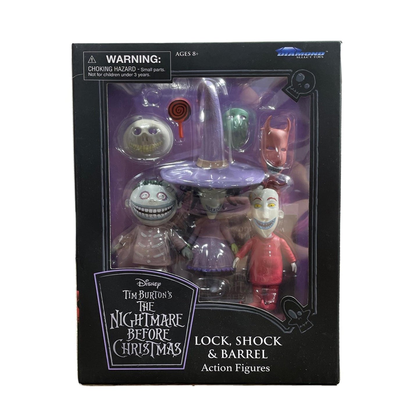The Nightmare Before Christmas Best of Series: Lock, Shock and Barrel Action Figure, Multicolor