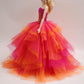 Cora Gu Handmade Orange Dress Fit 12 inch Doll and Doll Not Included