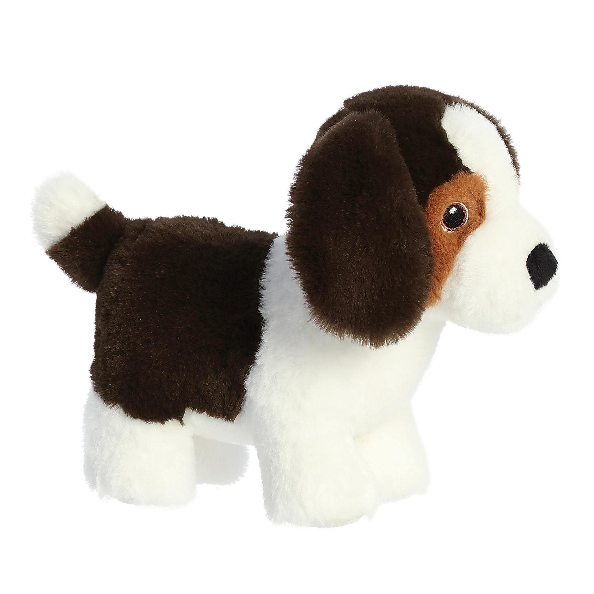Aurora® Responsibly Made Eco Nation™ Beagle Stuffed Animal - Ideal for Playtime Adventures - Perfect for Birthdays or Just Because - White 8 Inches