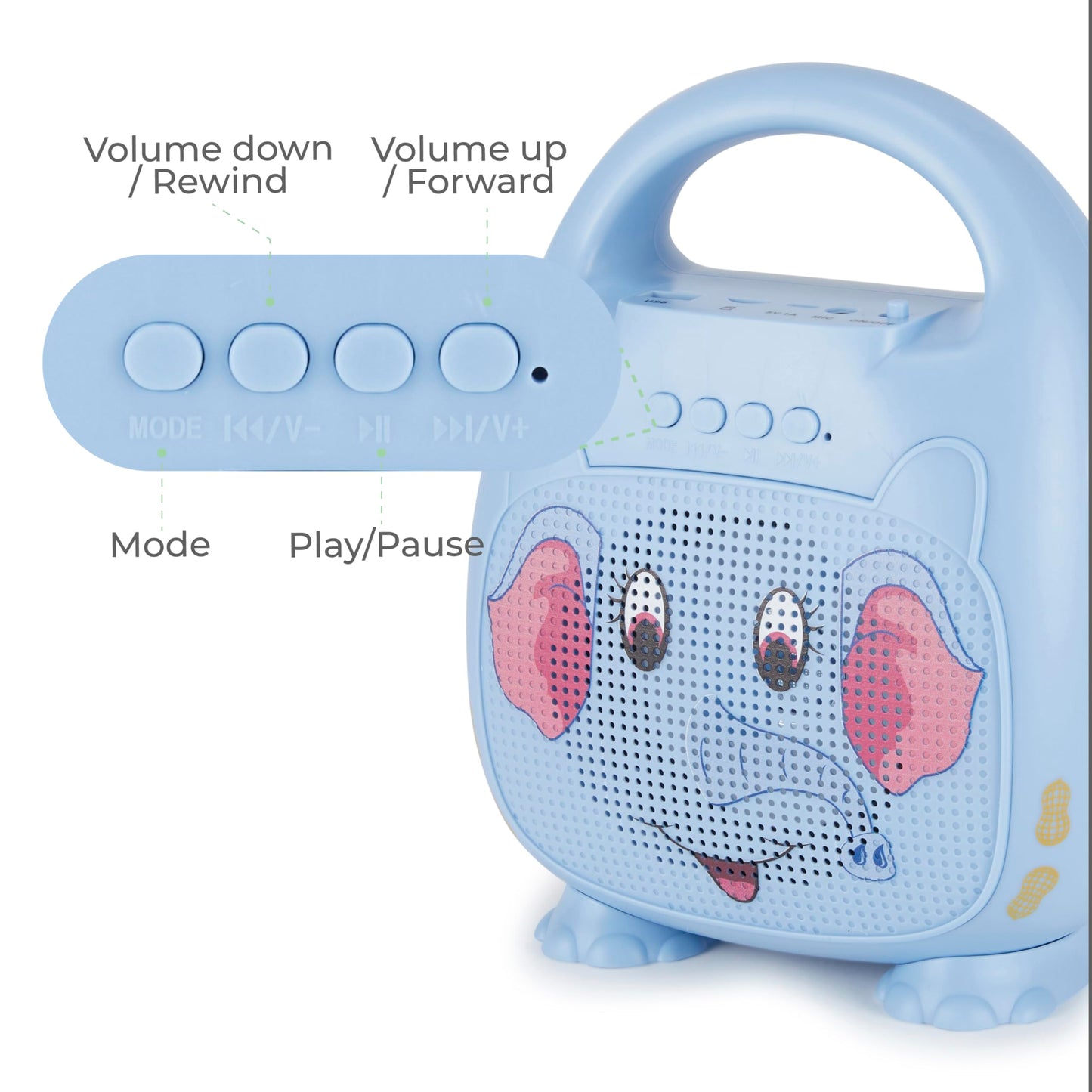 Singimals - Kids Karaoke Speaker with Microphone, Bluetooth, LED Lights