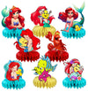 8Pcs Mermaid Table Centerpieces Birthday Party Supplies Double Side Table Decorations for Girls Party Decorations