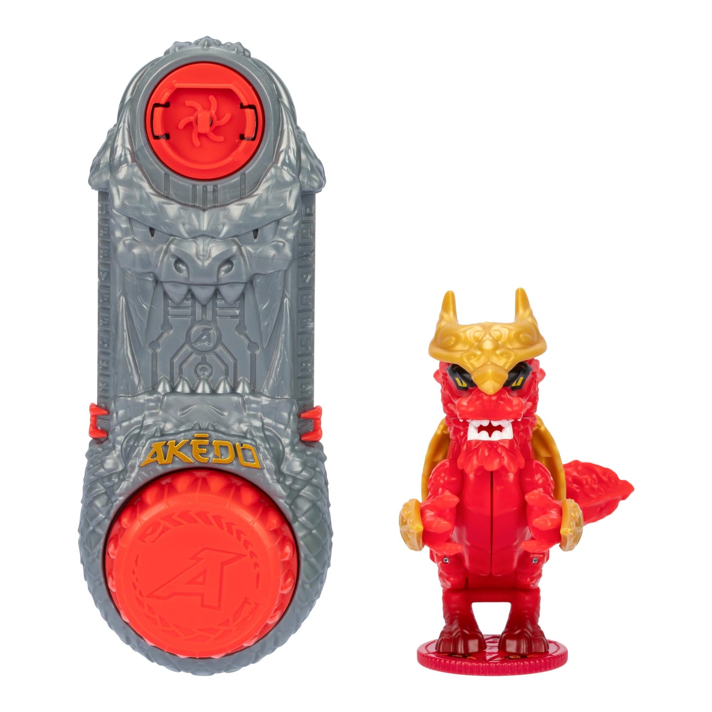 Legends of Akedo Ninja Bosses, Scorched Claw, 3" Tall Battling Action Figure with 360? Tail Whip and Claw Attack Spin Action, Double Defense Armor