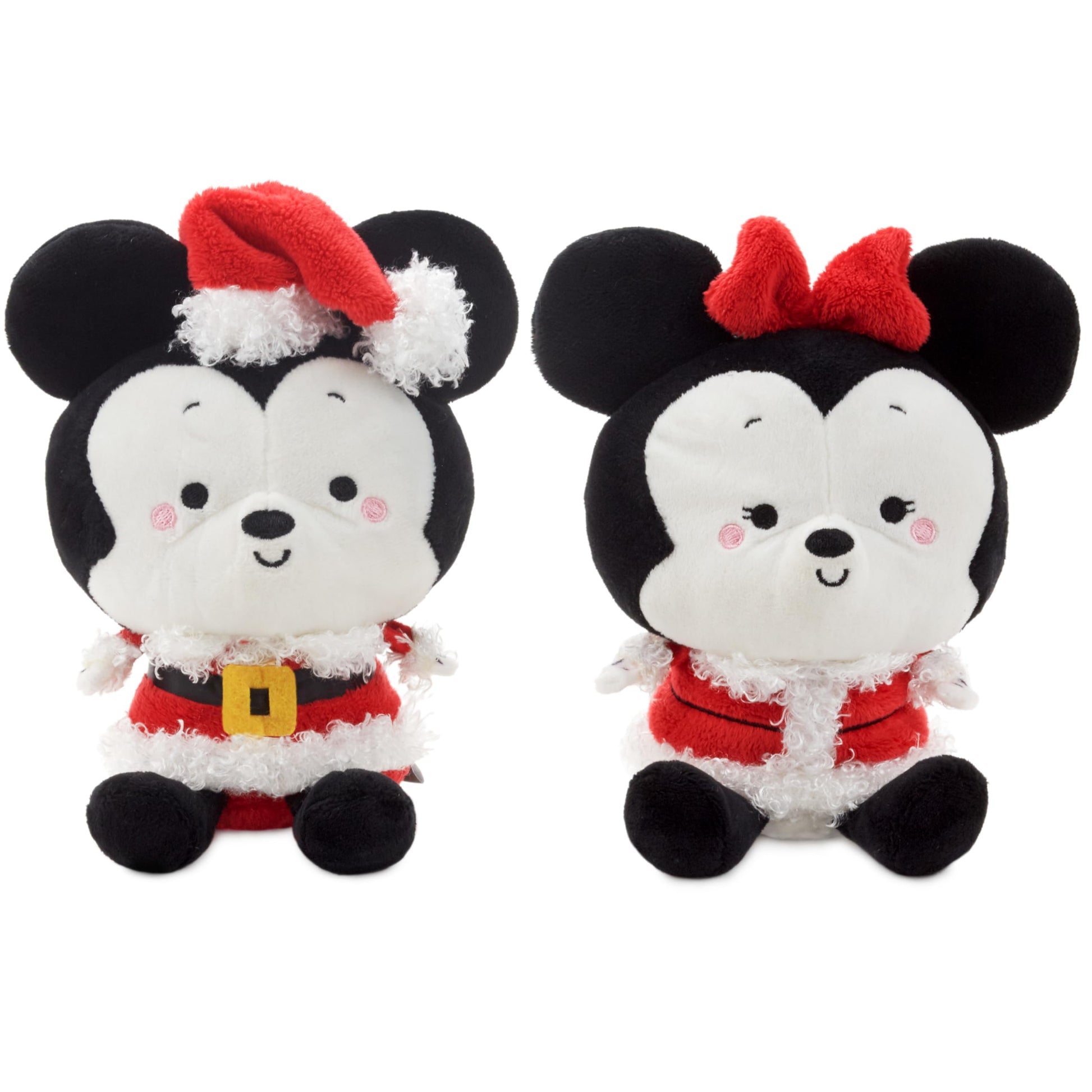 Hallmark Better Together Disney Mickey and Minnie Holiday Magnetic Plush, Set of 2