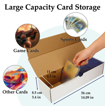 4 Pack Trading Card Storage Box,3200 Count Bulk Box Card Toploader Storage