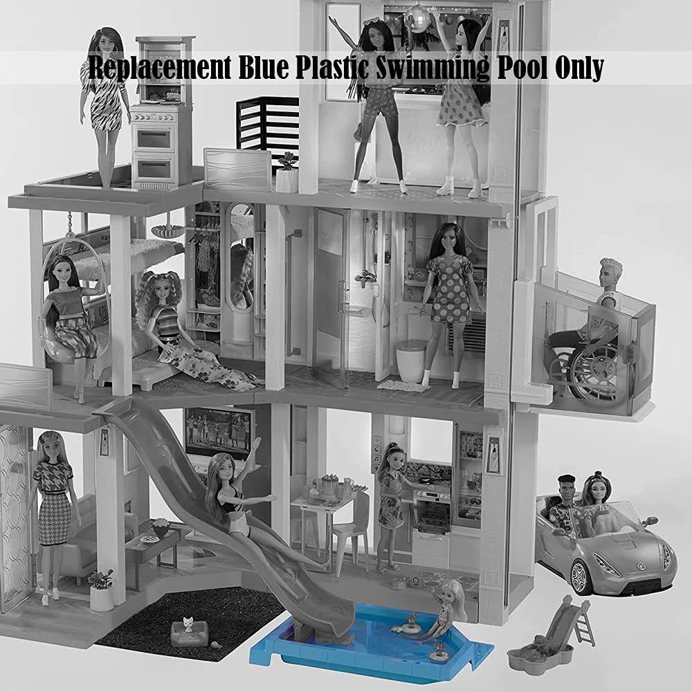 Replacement Part for Barbie Dreamhouse Playset - GRG93 ~ Replacement Blue Plastic Swimming Pool